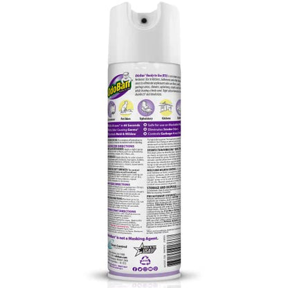 OdoBan Ready-to-Use Disinfectant and Harsh Aroma Eliminator, Set of 2, 14.6 Ounce 360-Degree Continuous Spray Fabric/Air Freshener and 1 Gallon Multi-Purpose Cleaning Concentrate, Lavender Scent - size: 71.3 Fl Oz (Pack of 2)