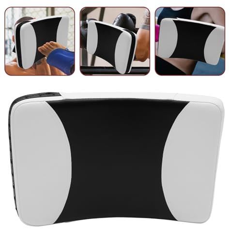 SHERCHPRY Taekwondo Kick Pads Sparring Gear for Black-White Large Handheld Kicking Targets Curved Shield for Martial Arts Training and Coaching