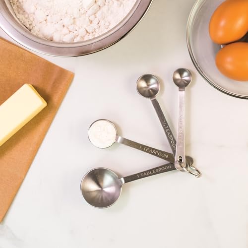 Mrs. Anderson’s Baking Measuring Spoons, Heavyweight 18/8 Stainless Steel, 4-Piece Set - style: Measuring Spoons, 4-Piece Set