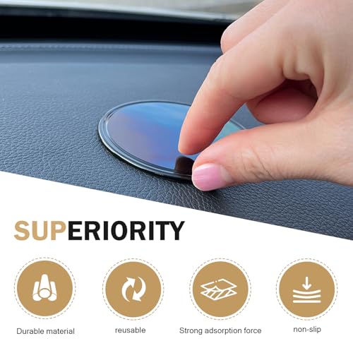 Silicone Gel Dash Pad, Sticky Gel Pads, Multi Function Removable Anti-Slip Pad, Car Dashboard Mirrors Holder, for Smartphone, GPS, Keys, Glasses