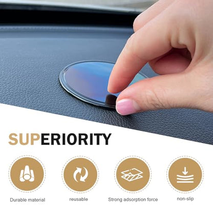 Silicone Gel Dash Pad, Sticky Gel Pads, Multi Function Removable Anti-Slip Pad, Car Dashboard Mirrors Holder, for Smartphone, GPS, Keys, Glasses
