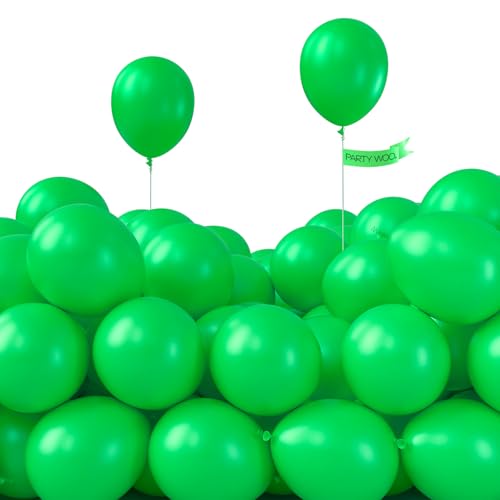 PartyWoo Green Balloons 50pcs 5 Inch Green Latex Helium Balloons for Birthday Baby Shower Graduation Engagement Wedding Dinosaur Jungle Golf Football Baseball Theme Party Decorations Green-Y24 - color: Green-y24, size: 5 inch