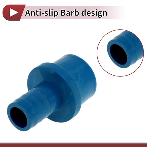 Plastic Hose Barb Fitting 1-1/4" x 25/32" Barb OD Straight Through Pipe Connector Blue 5 Pcs - color: Blue, size: 1-1/4" x 25/32" OD