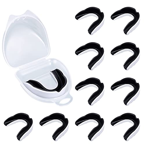 Sport Mouth Guards Gum Teeth Armor Game Guard for Boxing Basketball Football Hockey Karate Basketball Rugby Match - color: Black White Combined
