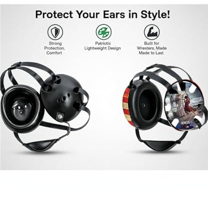 Wrestling Headgear with Ear Protection & Chin Cup Adjustable Lightweight Head Guard for Competition & Practice – Durable Protective Wrestling Ear Guard for Youth & Adult Athletes - color: Jacob Wrestled God
