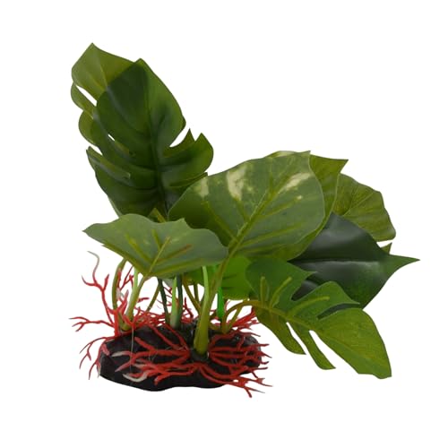 CNZ Landscaping Plastic Plant Decoration for Aquarium Fish Tank Reptile Terrarium