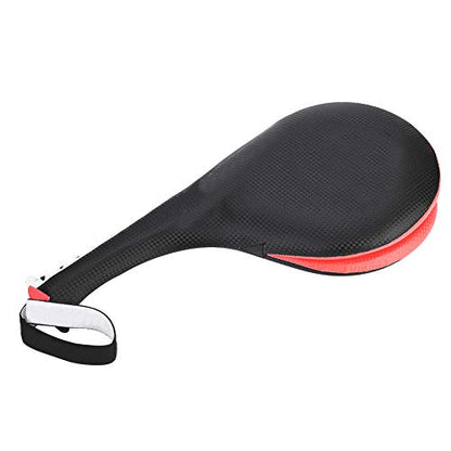 RiToEasysports Taekwondo Kick Pad, PU Leather Target Pad with High Dense Sponge 14.8 X 7.1 X 2.4 in, Shock Absorption Solid Stitching for Children Home Gym Martial Arts Training - color: Black