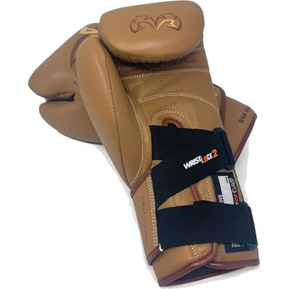 RIVAL Boxing RFX-Guerrero-V Bag Gloves, Multi-Layered Inner Foam Padding (HDEF), Premium Leather, Wrist Lock 2 System - color: Brown, size: 8 oz.