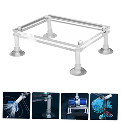 balacoo Submersible Pump Shockproof Pad Water Pump Holder Rack with Suction Cup Transparent Bracket for Fish Tank Stable Aquarium Accessories 4.72 X 3.93 X 1.37 in