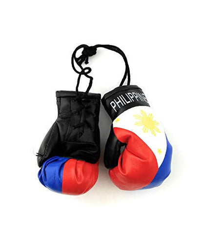 Hanging Car Mirror Mini Boxing Gloves (Philippines) - color: Philippines