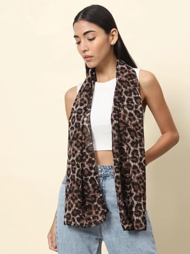 Mealah Womens-Leopard Print Shawl Scarf - Lightweight Wrap Scarves Shawl Cheetah Sunscreen Scarve for Spring Summer Travel - color: Leopard Print