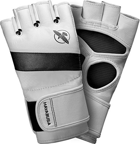Hayabusa T3 4oz Pro Style MMA Gloves for Men and Women - color: White/Black, size: X-Large