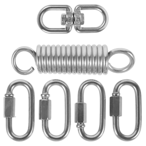 Abaodam 1set Heavy Duty Hammock Chair Hanging Kit Spring Set Suspension Tool for Porch Swing Chair and Versatile Outdoor Use