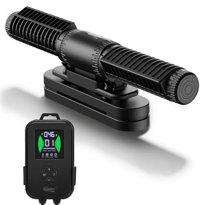 hygger Aquarium Crossflow Wave Maker, Adjustable Direction & Flow Gyre Wavemaker 5 Wave Modes & Tidal Mode Magnetic Powerhead Circulation Pump with Controller For Saltwater Coral Reef Tank 3900GPH - size: 3900 GPH