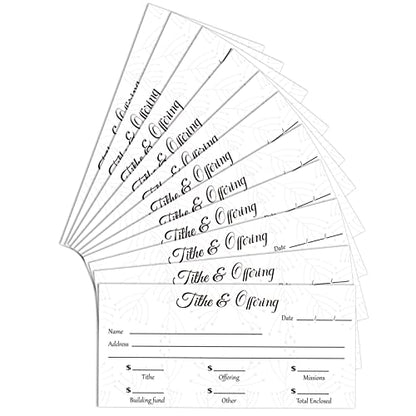 Eaasty 200 Pieces Church Offering Envelopes My Offering Bill Size Envelope Church Tithe Envelopes for Donations, Religious Occasions(Elegant Style) - style: Elegant Style