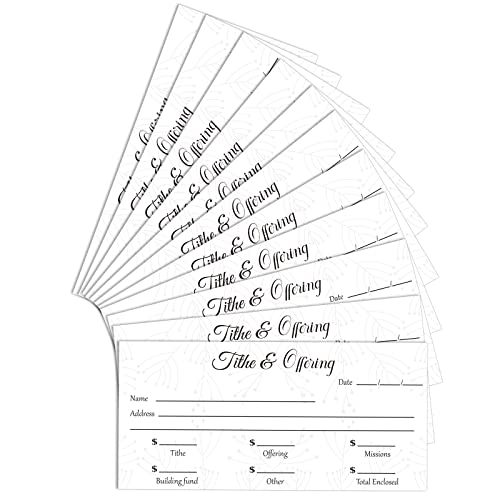 Eaasty 200 Pieces Church Offering Envelopes My Offering Bill Size Envelope Church Tithe Envelopes for Donations, Religious Occasions(Elegant Style) - style: Elegant Style