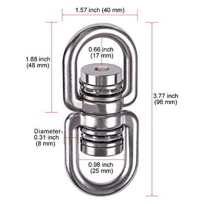 SELEWARE Heavy Duty Bearing Swing Swivel, 360° Rotation Hanging Accessory | Quiet Smooth Rotation, Supports Up to 1200LB, 1 Pack, Durable Design for Swings, Hammocks, Tire Swings and Heavy Bags - color: Swivel Only