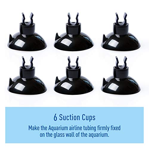 3/16" Professional Flexible Airline Tubing Standard Aquarium Air Pump Accessories, 20 Feet(Clear-Black)