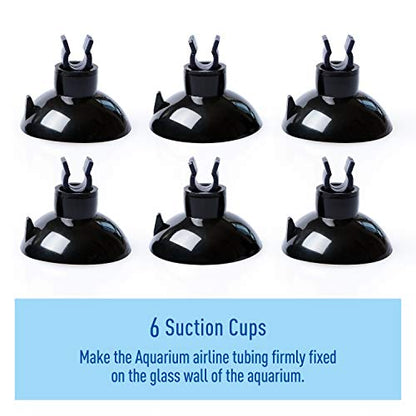 3/16" Professional Flexible Airline Tubing Standard Aquarium Air Pump Accessories, 20 Feet(Clear-Black)