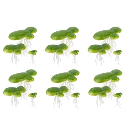 18 Pack Artificial Mini Duckweed with Root, Artificial Floating Plant Plastic Aquarium Simulation Floating Plants for Aquarium Tank Decor