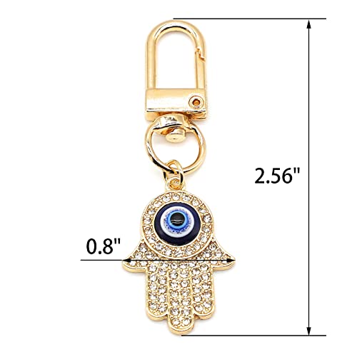 Evil Eye Keychains Car Key Ring Bag Purse Charm for Women Men - Good Luck Amulet Protection - color: G