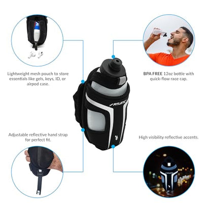 Fitletic HydraPocket Handheld Water Bottle Carrier (Black)