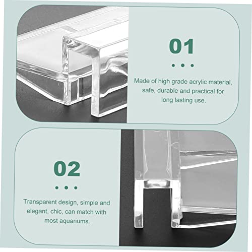 10pcs Fish Tank Cover Holders Transparent Acrylic Brackets for Aquarium Lids Easy Install Support Frames for Fish Tank Covers and Aquarium Accessories