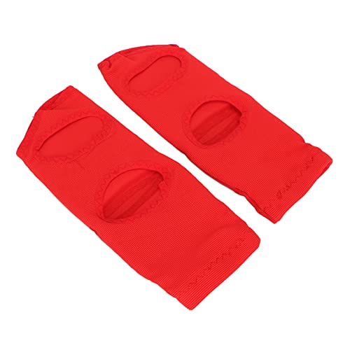 Boxing Foot Protector for Adults, Taekwondo Foot Gear, Non Slip Impact Ankle Protection Pads with Foam Liner, Red Unisex Training Foot Protector for Martial (S)