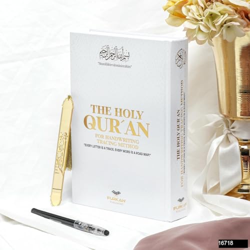 Quran Trace Book – Learn to Write Quranic Arabic | Islamic Handwriting Practice Workbook for Kids & Adults | Arabic Alphabet Tracing, Quran Learning Gift & Educational Activity Book