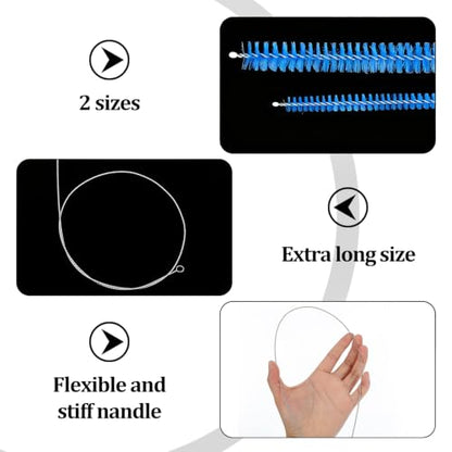 4Pcs Extra Long Pipe Cleaner Brush, 1/2 Inch & 1/4 Inch | 40 Inch Long Straw Tube Cleaner, Laboratory Catheter Bottle Cleaning Tool - style: blue-1/2-inch and 1/4-inch