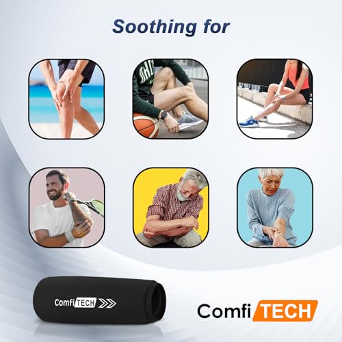 ComfiTECH Elbow Ice Pack Wrap, Multi-Use Ice Pack for Elbow, Arm, Knee and Calf, Flexible Ice Sleeve for Tennis Elbows, Golfers Arm, Muscle Relaxation, Medium - size: M-Standard