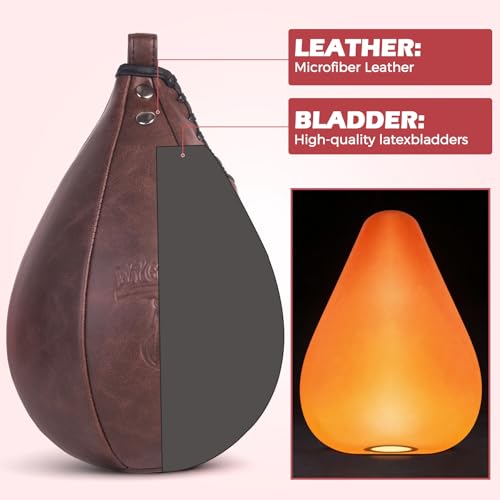 Speed Bag, Speed Punching Bag, Boxing Ball, Punching Dodge Striking Bag for Boxing Training Home Gym Sports Fitness - color: Brown