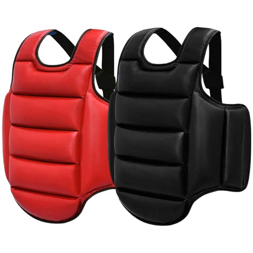 Boxing Body Protector, Reversible Chest Protector, Adjustable Taekwondo Sparring Gear, Sponge Boxing Training Equipment 160-180cm Equipment for Training Body Guard - color: Red & Blue