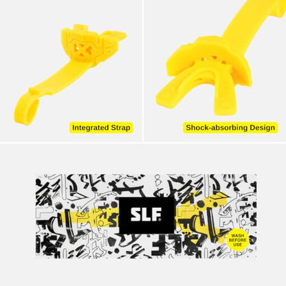 SLEEFS X Yellow Football Mouth Guard - Lip/Mouthguard with Helmet Strap - Lip/Teeth Protector Mouthpiece - Moldable - for Youth/Adults, Men & Women Mouth Guard, Maximum Air Flow, Lacrosse, All Sports - color: Yellow