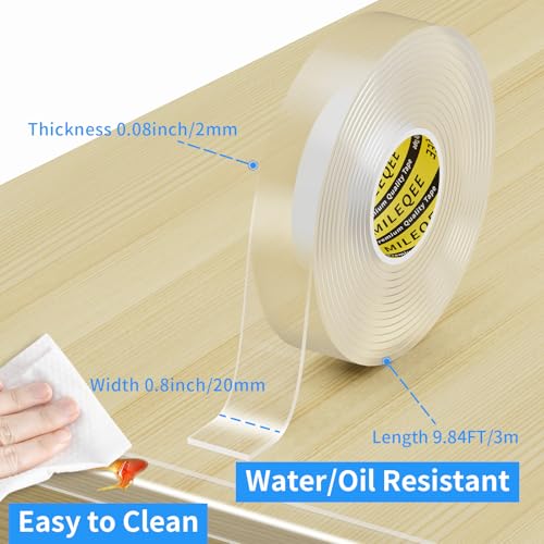 Clear Edge Protector Strip,2 Pack x 0.8in x 9.84FT | 2mm thick，Sharp Edge Wrap Cover Tape, Self Adhesive Protective Bumper Guards for Cabinet Door Desk Bed Furniture Waterproof - size: 2 Pack x 0.8in x 9.84FT