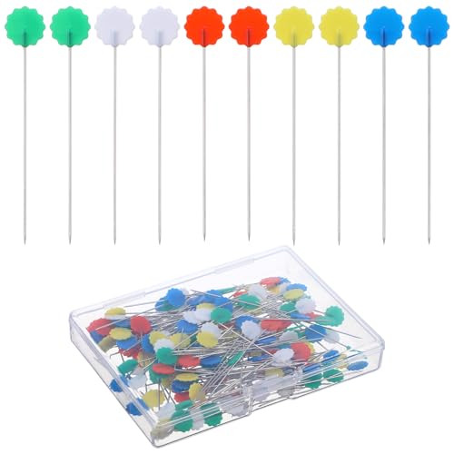 200 Pcs Sewing Pins for Fabric Flat Head Straight Pins