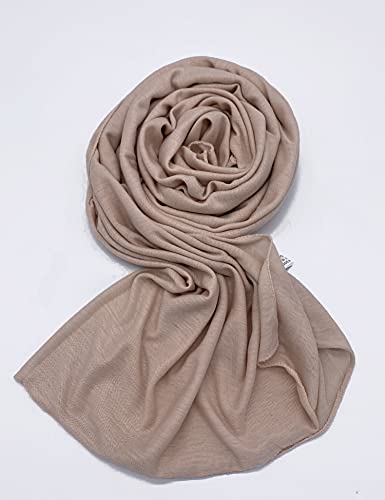 Jersey Hijab Scarfs for Women Head Scarf Muslim Head Wraps - color: Beige