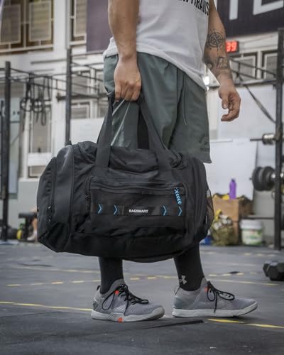 BAGSMART 4-in-1 Gym Bag for Women Men, TSA Duffle Bag for Travel | With Shoe Compartment & Wet Pocket, 22L/30L/38L Tactical Backpack with 40oz Water Bottle Holder, Lightweight, Water-resistant - color: Black