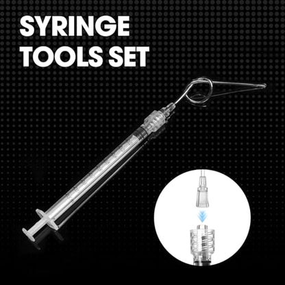 1ml Luer Lock Syringe with Cap and Soft Plastic Tube, Individually Wrapped 10 Pack, Suitable for Pet Liquids Feeding - size: 1ml - 2.0mm Tube