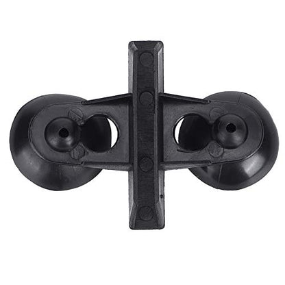 Aquarium Separation Clip Fish Tank Divider 40PCS PVC Suction Cup Support Board for Breeding Fish Preventing Fighting White Black 6.5x5.3cm (Black) - color: Black