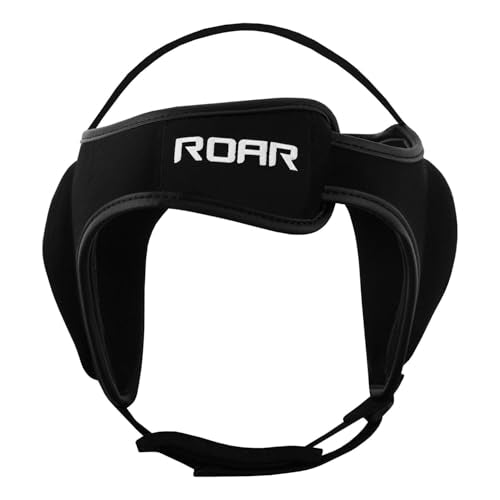 ROAR-INT Wrestling Headgear Men BJJ Ear Guard Protection MMA Grappling Cauliflower Helmet - color: Black (Pack-1)