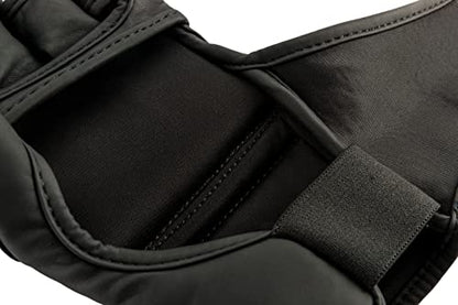 UFC Tonal MMA Gloves Grappling Fighting Fingerless Training Gloves - color: Black, size: Small