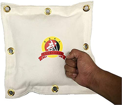 Wing Chun Kung Fu Canvas Sandbag Wall Hanging Bag is Suitable for Kick Boxing and Various Boxing Training. - color: New White