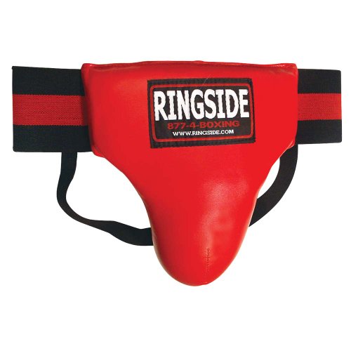 Ringside Men's Boxing Abdominal & Groin Protector - Leather Sparring Cup Guard for MMA, Muay Thai & Kickboxing - size: Small