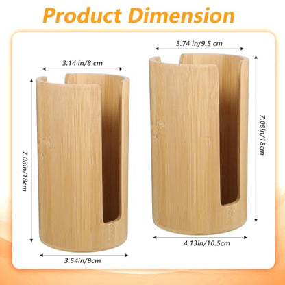 2Pcs Mason Jar Lid Organizer, Bamboo Vertical Storage Holder, Mason Jar Accessories, Bamboo Storage Holder for Home Kitchen Organization & Tumbler Lids (Wide Mouth & Regular Mouth) - size: Wide Mouth & Regular Mouth