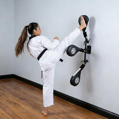 Taekwondo Kick Pad Target, Kicking Pads with Mounting Bracket for Martial Arts Training Tae Kwon Do Karate Kickboxing, Hands-Free - size: 3 Kicking Targets