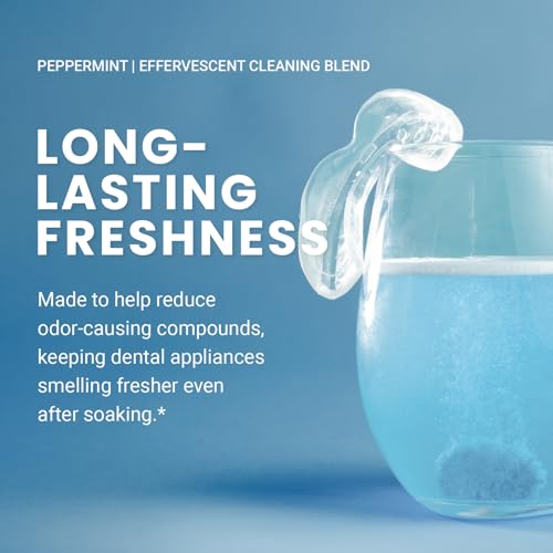 Overnight + Whitening Retainer Cleaner, Remove Stains, Discoloration, and Plaque | 4 Month Supply | Denture Cleanser with Whitening Boost,120 Tablets by M3 - size: Overnight Whitening (120 Count)
