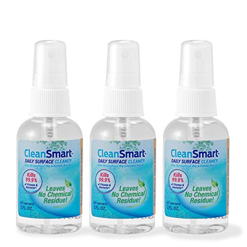CleanSmart To Go Disinfectant Kills 99.9% of Viruses, TSA-Approved for Safe Travel, 2 oz Bottle (Pack of 3) - size: 2 Fl Oz (Pack of 3)