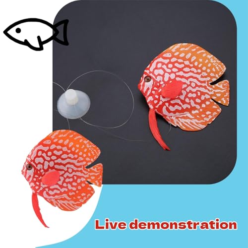 Aquarium Simulation Fish Lifelike Floating Fake Glow Fish Tank Ornament with Suction Cup Natural Decor Glow Effect for Decorating Aquariums