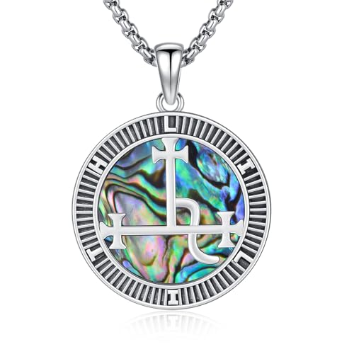 Coexist Necklace 925 Sterling Silver Yin Yang/Star of David Pendant World Religions Harmony Necklace Religion Jewelry Gift for Men - style: Lilith